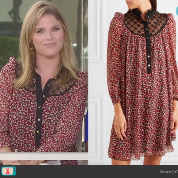 Philosophy di Lorenzo Serafini red silk dress with black lace collar - size 10 - Picture 5 of 6